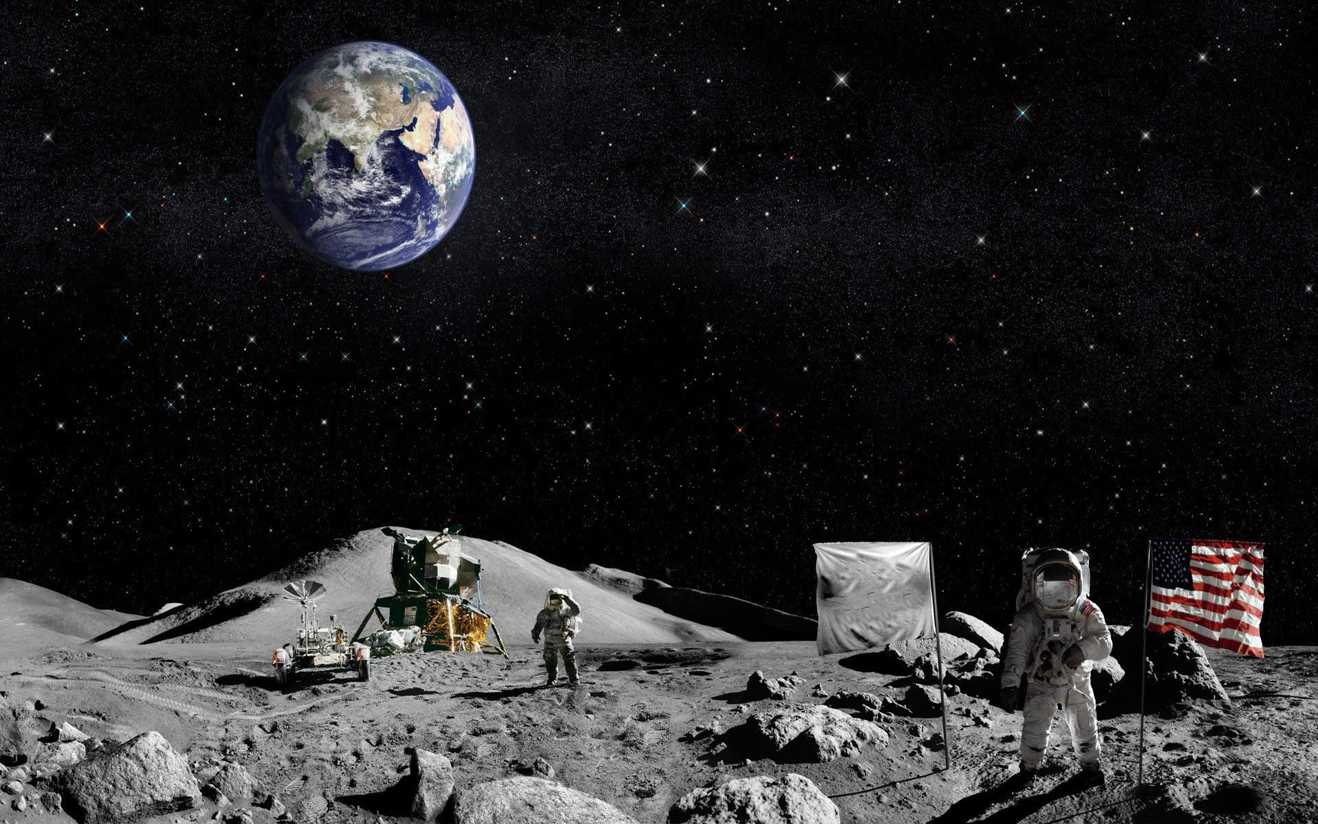 Imágenes De Astronautas En La Luna Para Descargar 